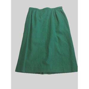 Pendleton - Women's Size 12  Emerald Green - Lined Vintage Pleated 100% Wool USA